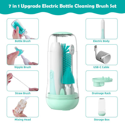 Electric baby bottle brush Set for travel